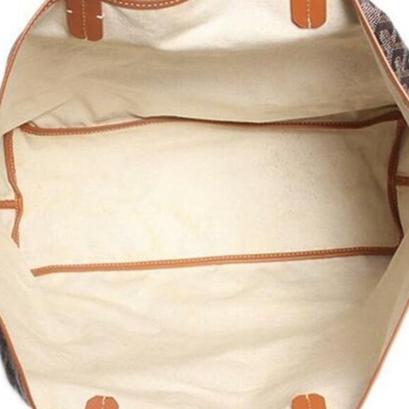 Authentic Goyard Goyardine Saint Louis PM Black Brown Shoulder Tote Bag & Pouch - Picture 9 of 16